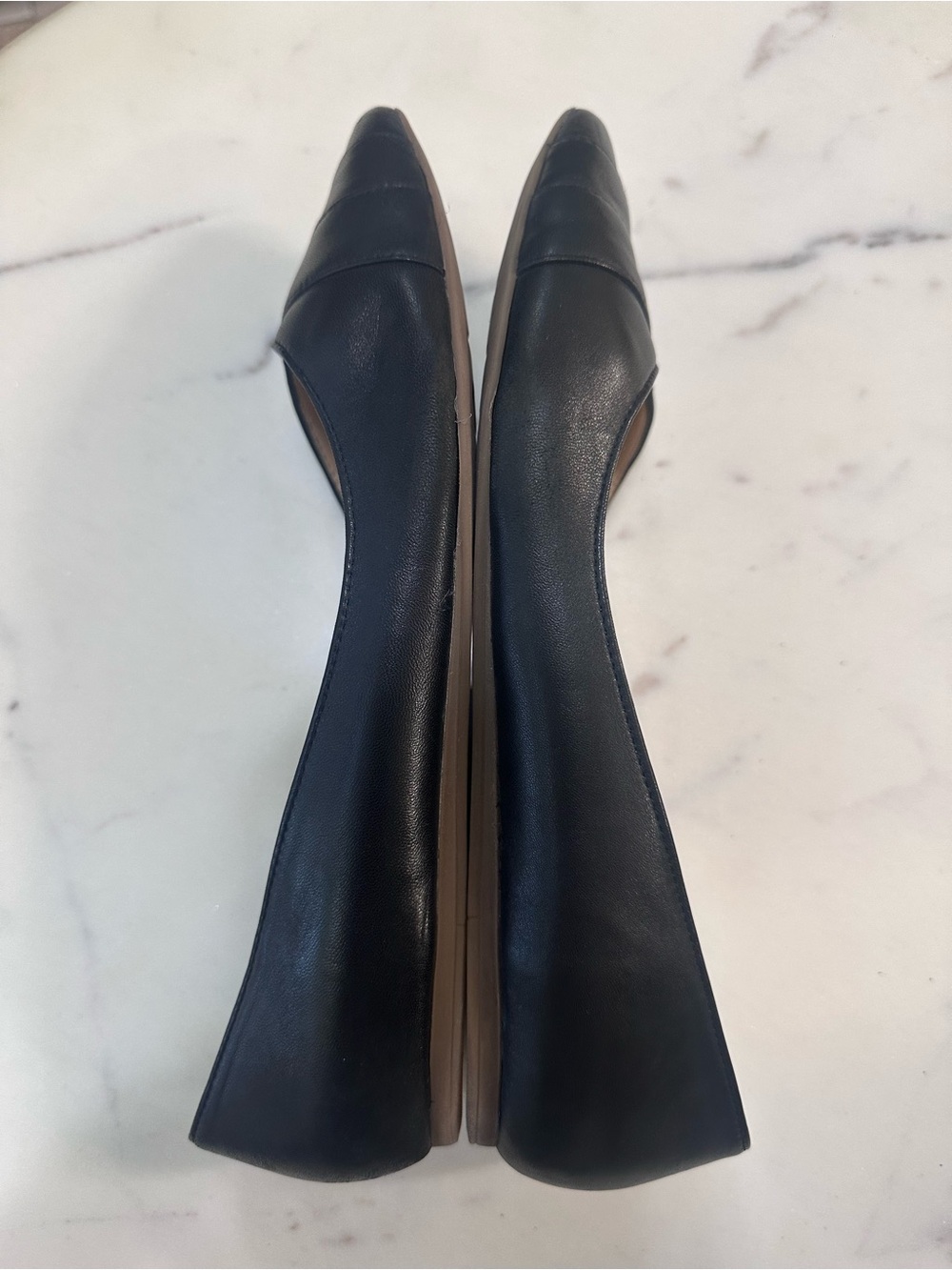 Franco Sarto Leather Pointed Toe Flats - size 9.5 - Picture 3 of 6